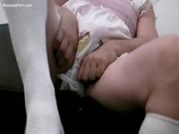 One way this middle aged guy unwinds is by wearing an adult baby diaper and a dress